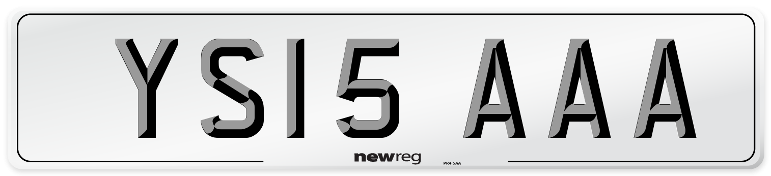YS15 AAA Number Plate from New Reg